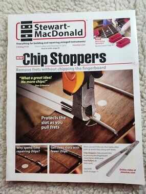 Stewart-MacDonald Catalog #134 Chip Stoppers Guitar Repair Tools 2013 Issue